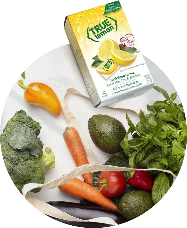 True Lemon with fresh vegetables