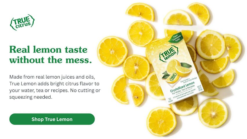 Enjoy Bold Taste Without The Mess With True Lemon Unsweetened Crystallized Citrus Wedge Replacements
