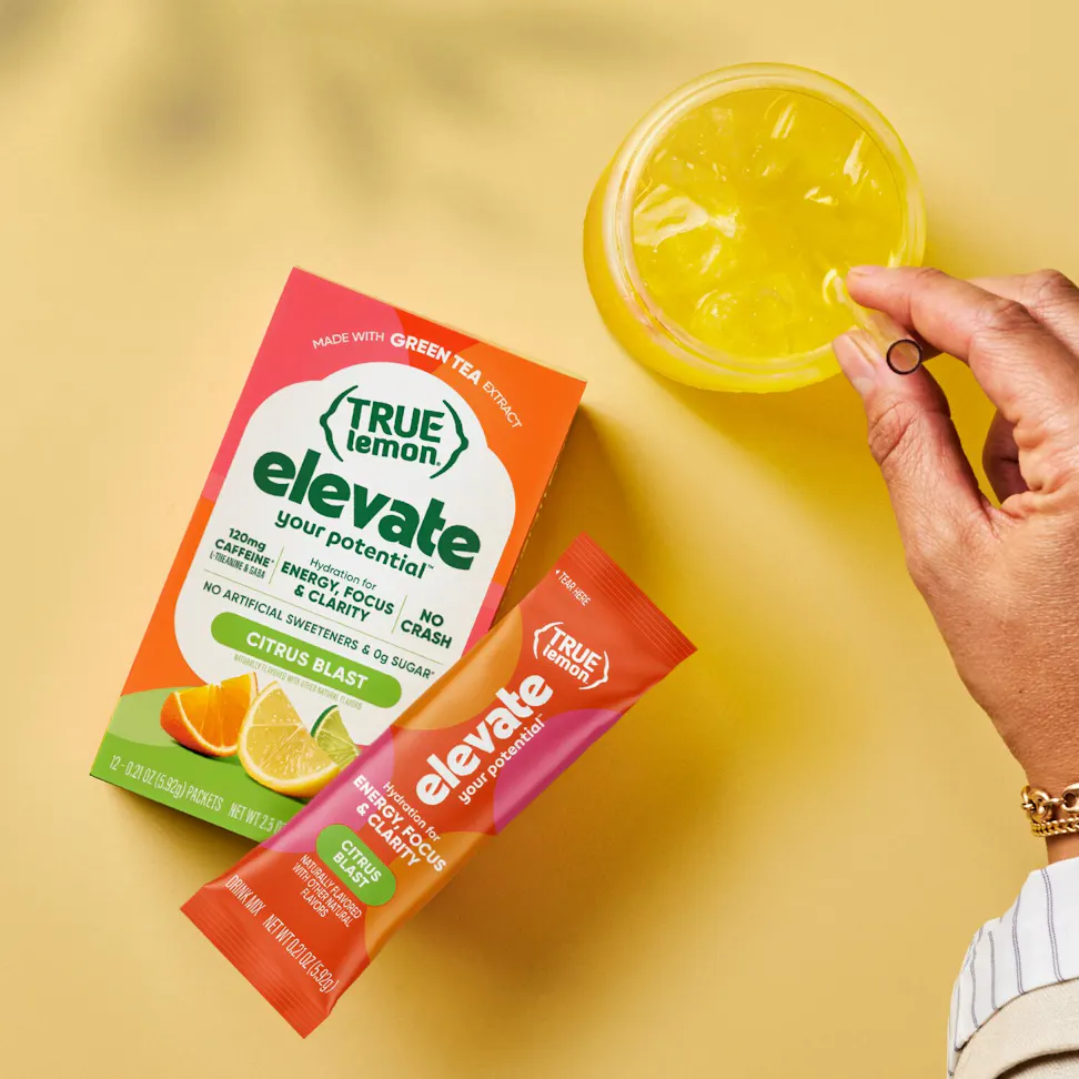 Hydration for energy, focus and clarity with True Lemon Elevate Citrus Blast