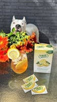 True Shisho Lemonade Recipe - Lemonade Pitcher with ice and in a reusable water bottle
