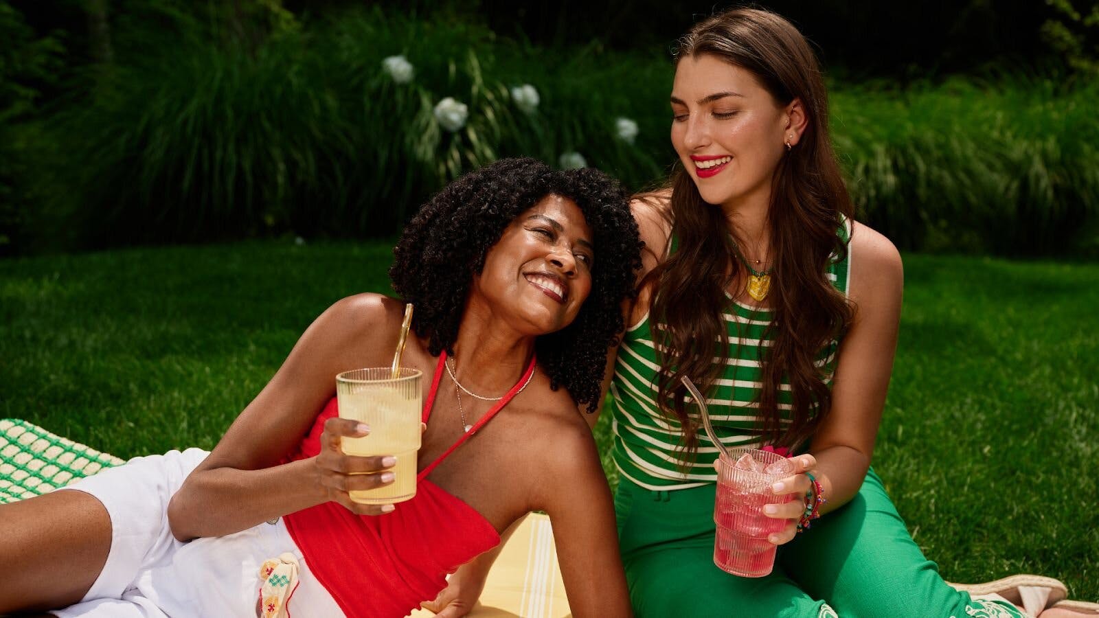 Women Drinking Lemonade In The Sun